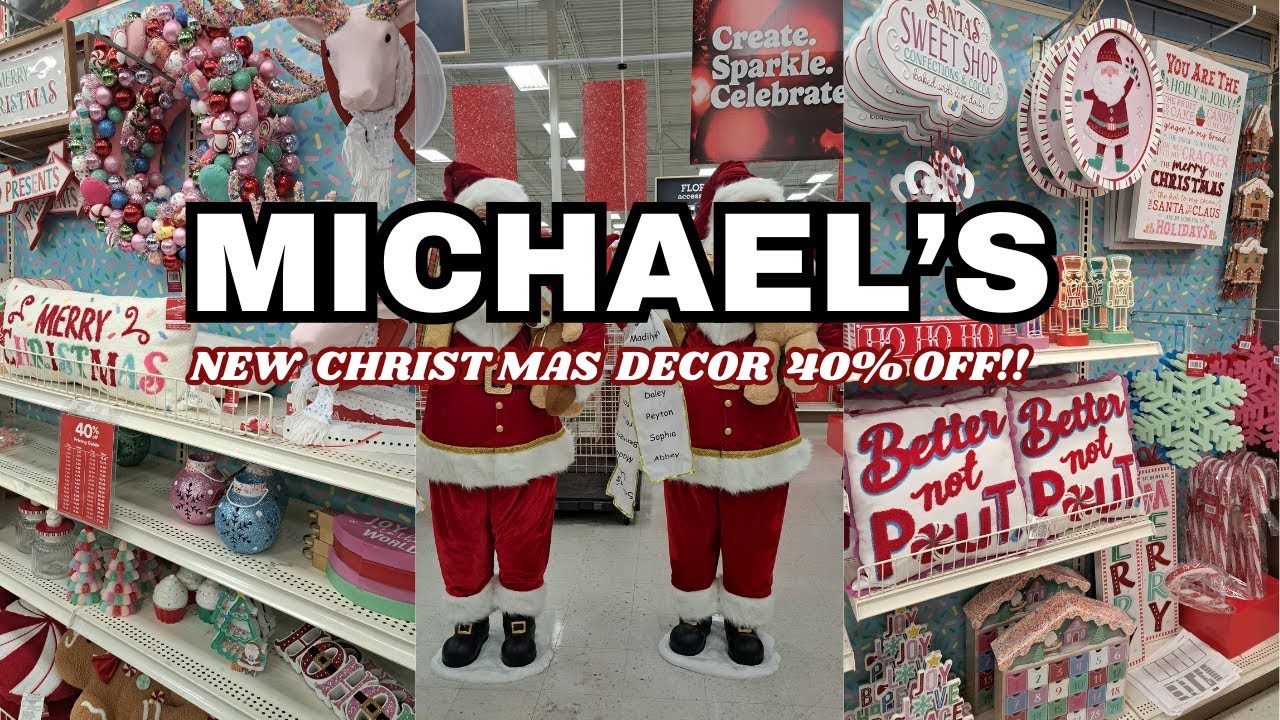 MICHAEL'S CHRISTMAS DECOR/SHOP WITH ME 2024 FOR HOLIDAY DECOR/40% OFF/TABLE DECOR/TREES/COZY FINDS!
