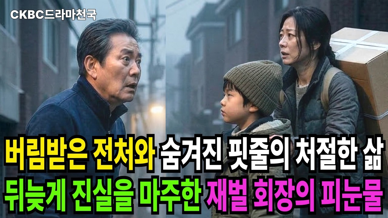 새벽 배송 상자를 나르는 전처와 카트 끄는 아이. 운동 중에 우연히 마주친 재벌 회장이 아이의 다리에 남은 사고 흉터를 보고 정신을 잃다
