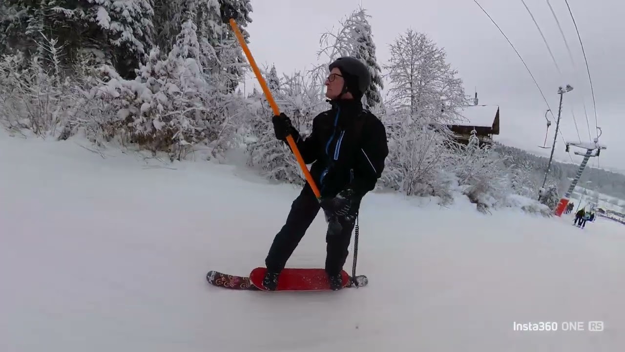 Snowskate am Skilift Stockinger