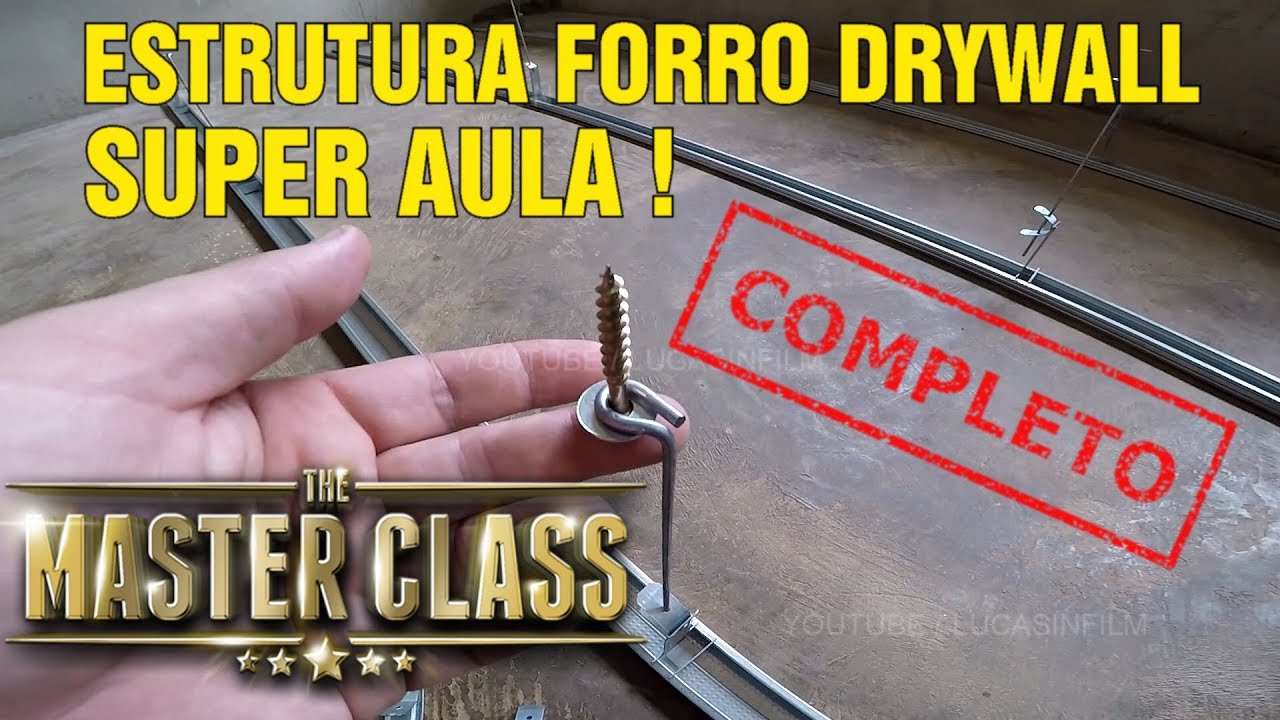 FORRO DRYWALL ESTRUTURA CURSO E AULA COMPLETO PASSO A PASSO