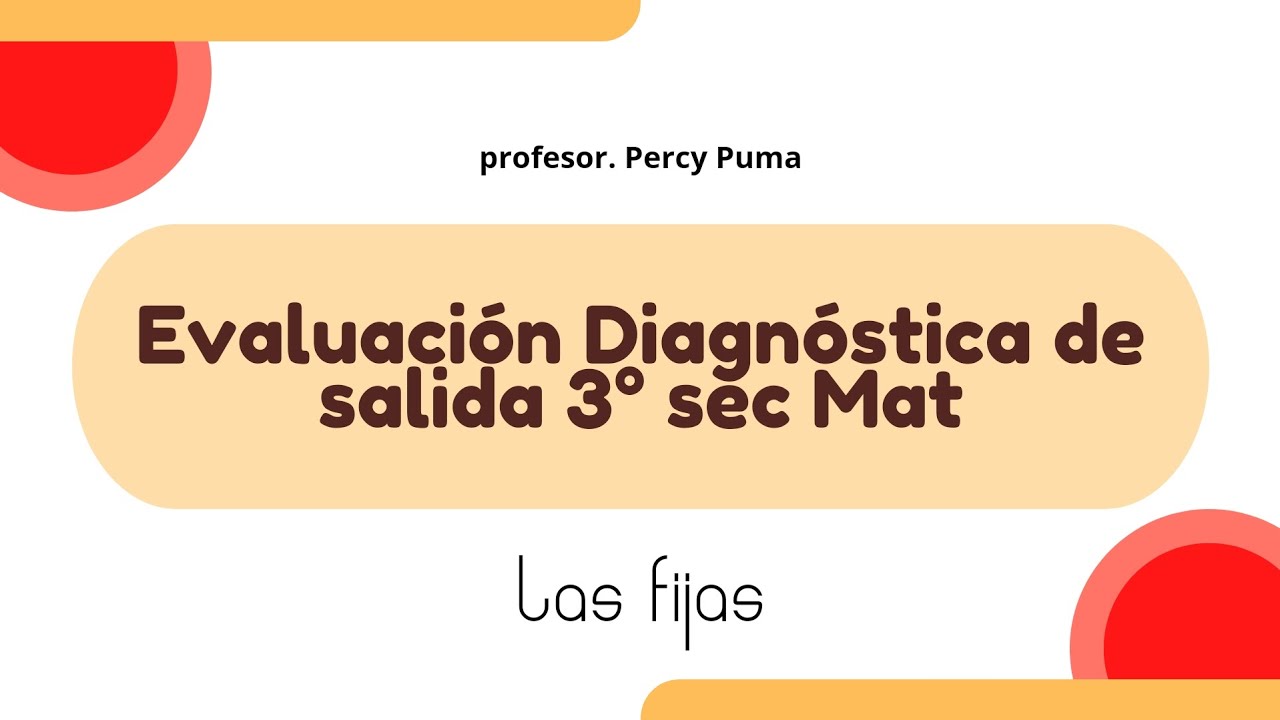 Evaluación Diagnóstica Salida 3° Sec 2024 Mat