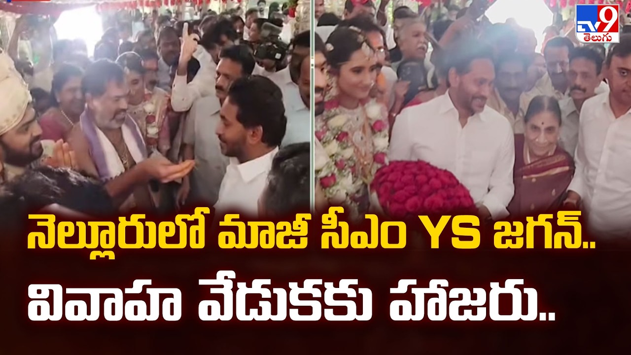 YS Jagan | నెల్లూరులో మాజీ సీఎం YS జగన్.. వివాహ వేడుకకు హాజరు.. - TV9
