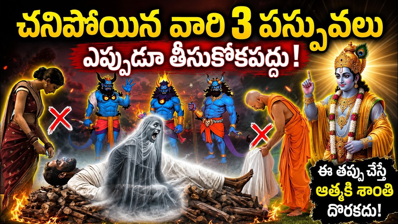 శ్రీ కృష్ణుడు చెప్పాడు: చనిపోయిన వారి నుండి ఈ 3 వస్తువులు తీసుకుంటే ప్రమాదం! | Garuda Puran