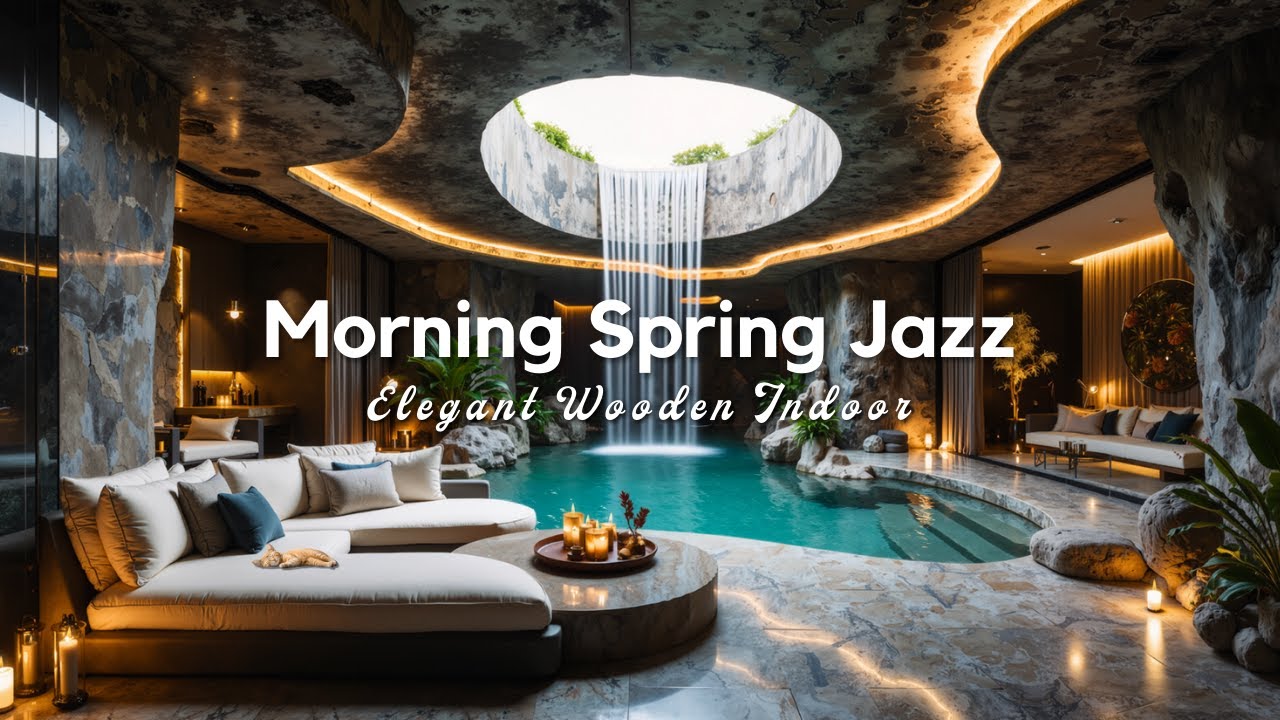 Morning Spring Jazz – Elegant Stone Indoor Ambience for Stress Relief & Unwinding