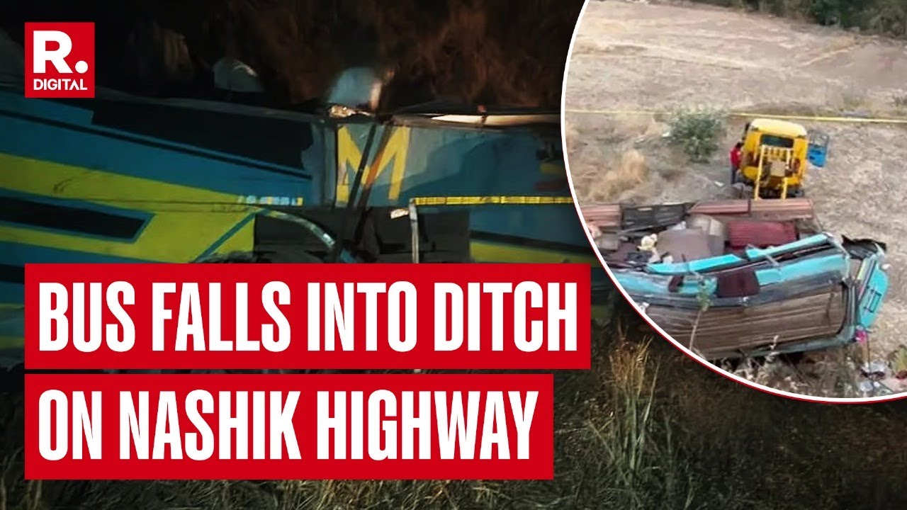 Luxurious Bus Plunges Into A 200-Feet Ditch On Nashik-Gujarat Highway; 7 Dead And Several Injured