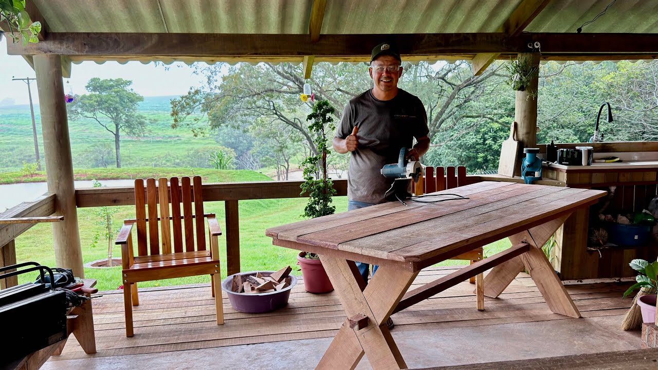 Decidi fazer uma nova mesa para o rancho simplão modelo Xis ❌ 