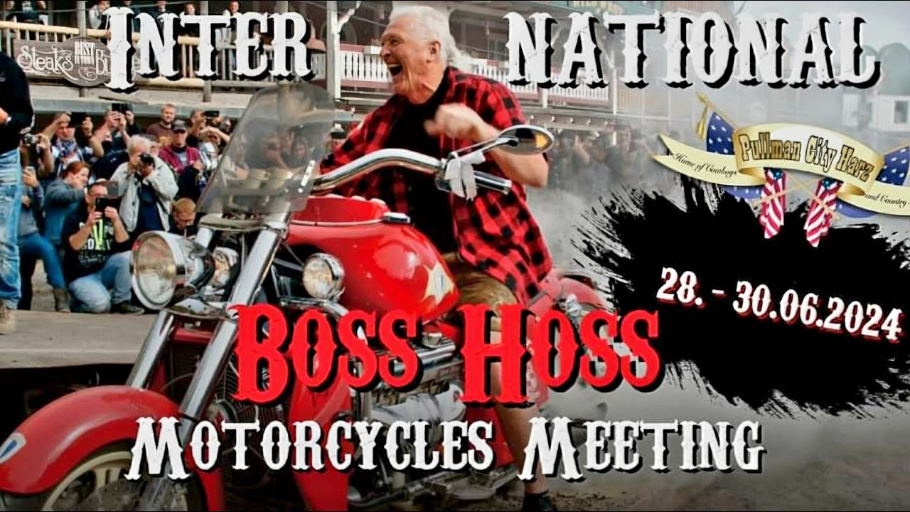 BOSS HOSS V8 Meeting (Treffen) 2024 in Pullman City Harz 1/8 Mile Race Ballenstedt & Burnout Contest