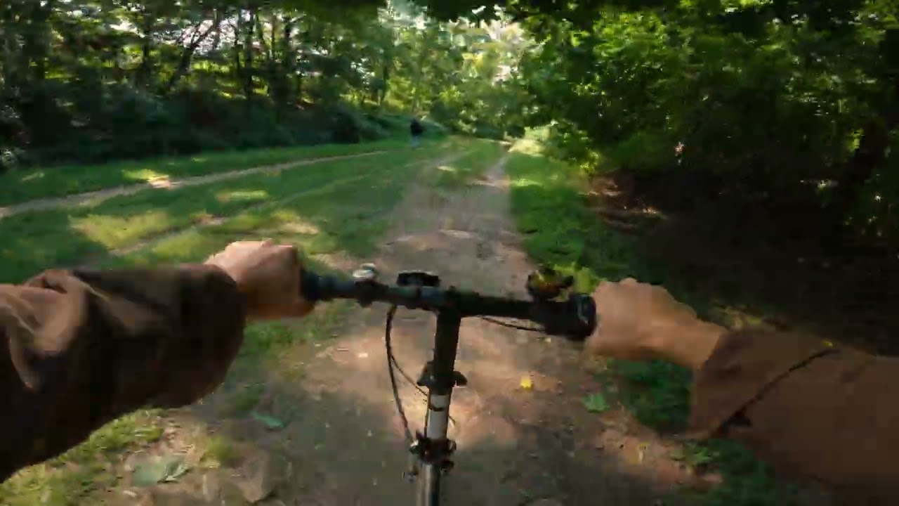 Folding Bike Trailriding on Historic Aqueduct Trail | Ambient Ride