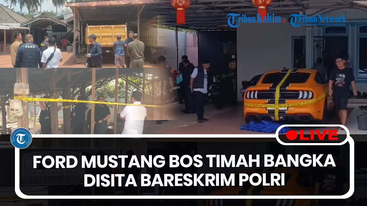🔴LIVE: Mobil Ford Mustang Bos Timah di Bangka Selatan Disita Bareskrim Polri