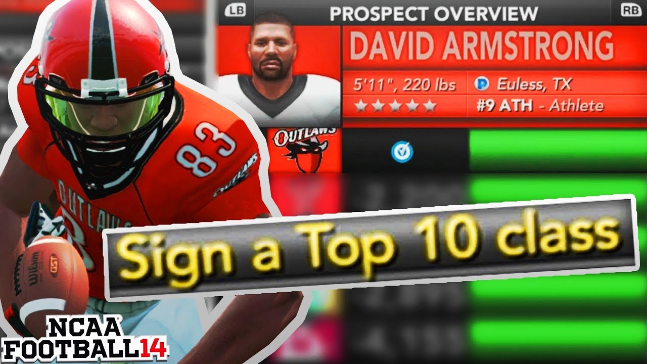 My Best Recruiting Class in NCAA 14! Full Offseason!