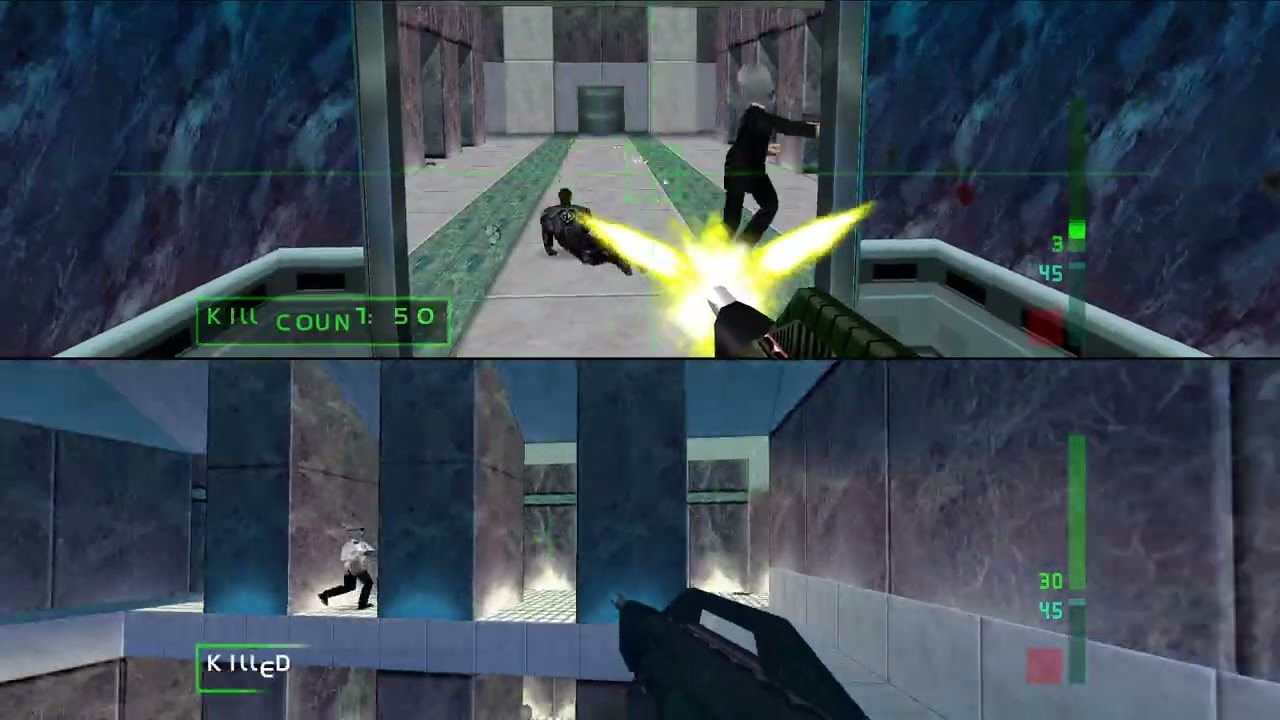 HD Textures Test | Perfect Dark (PC Port), WIP Preview | Splitscreen Multiplayer (Archive, 9/6/25)