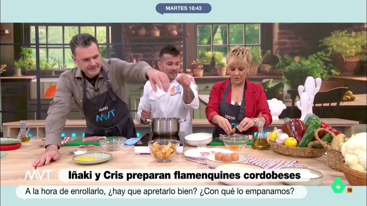 Iñaki y Cris preparan flamenquines cordobeses con Carlos Maldonado en 