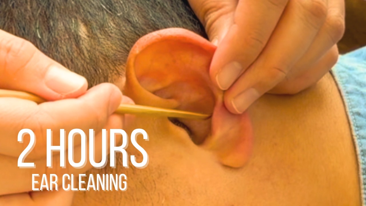 Ear Cleaning ASMR for Sleep | 2 Hours Ear Cleaning & Relaxing Massage (No Talking)