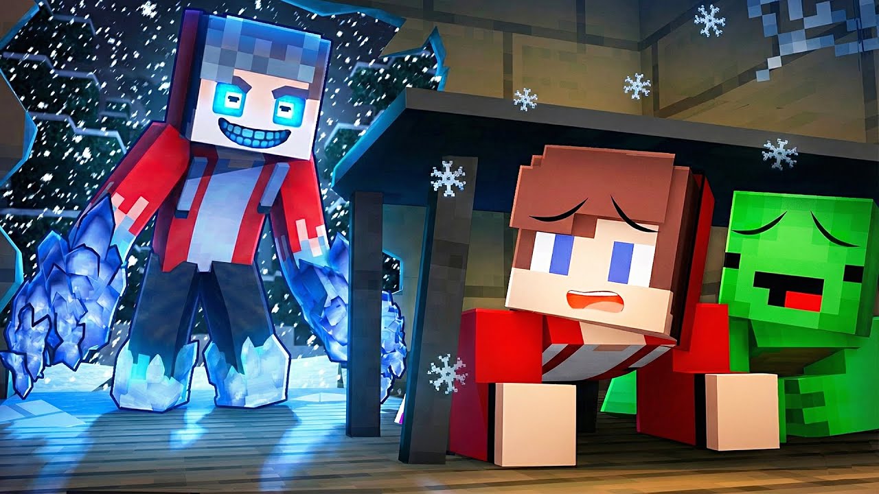 JJ and Mikey Have A FROZEN JJ STALKER - Maizen Minecraft Animation