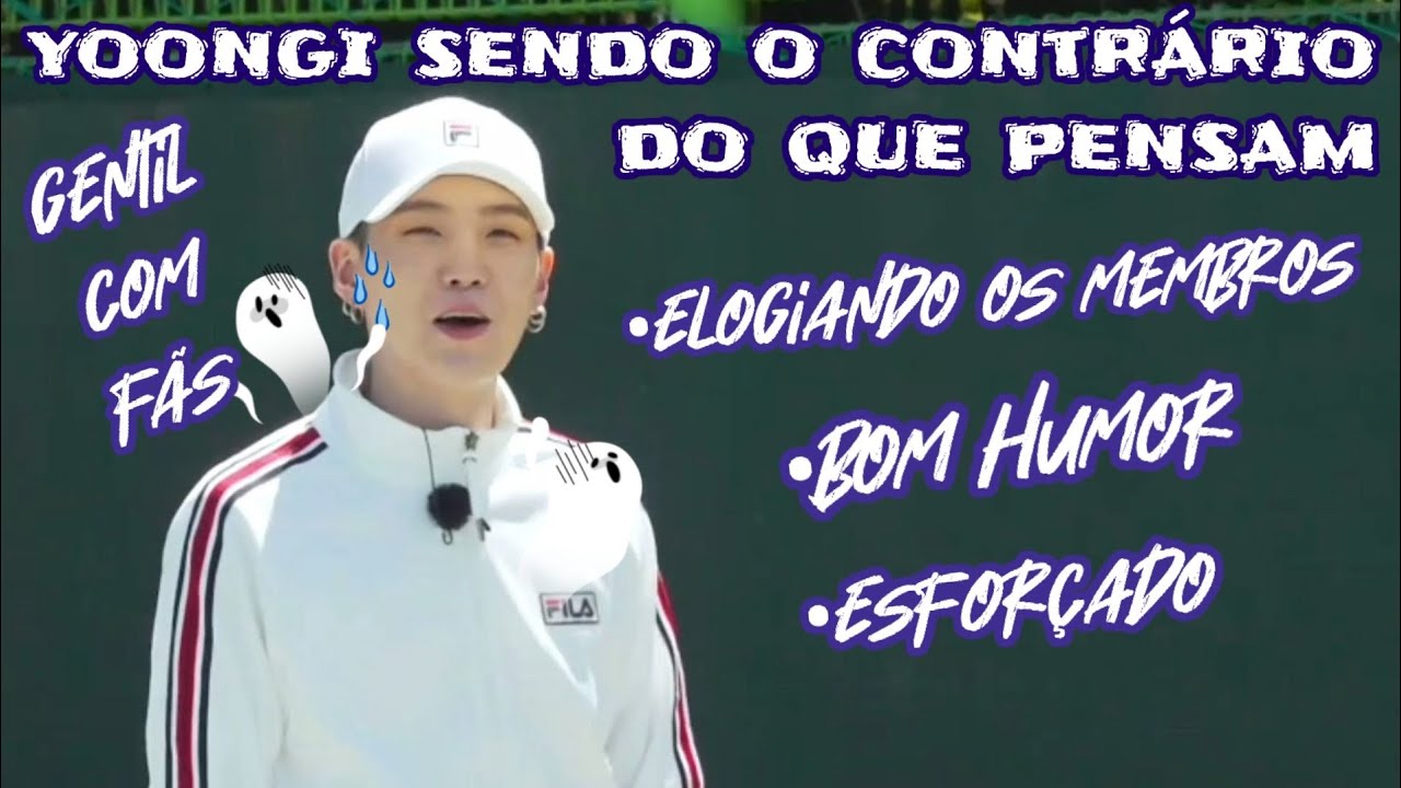 Yoongi sendo o contrário do que pensam dele.