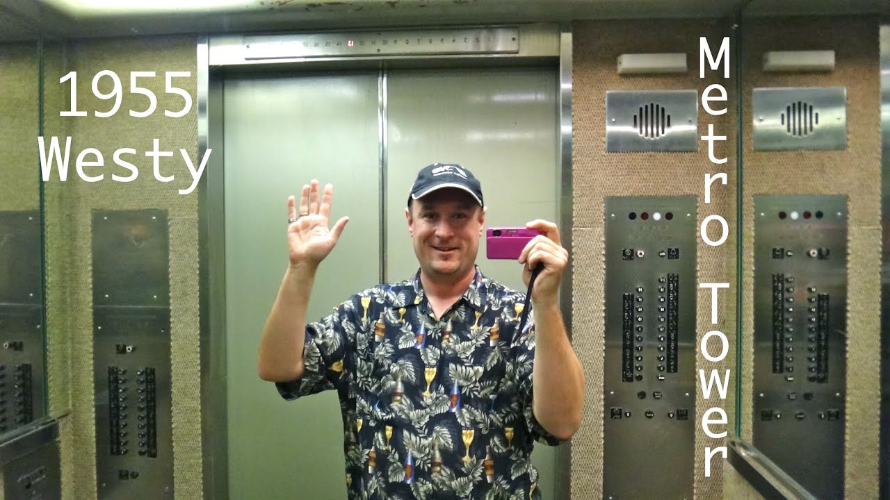 mini elevaTOUR: Metro Tower Lubbock Texas with 1955 Westinghouse Selectomatic elevators