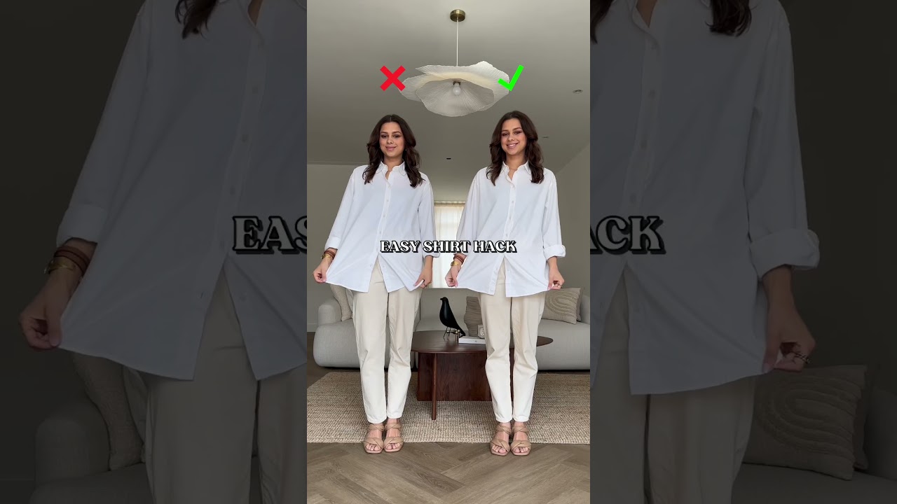 HOW TO SPICE UP A BORING PLAIN WHITE SHIRT 💗✨ Save & subscribe for #fashion