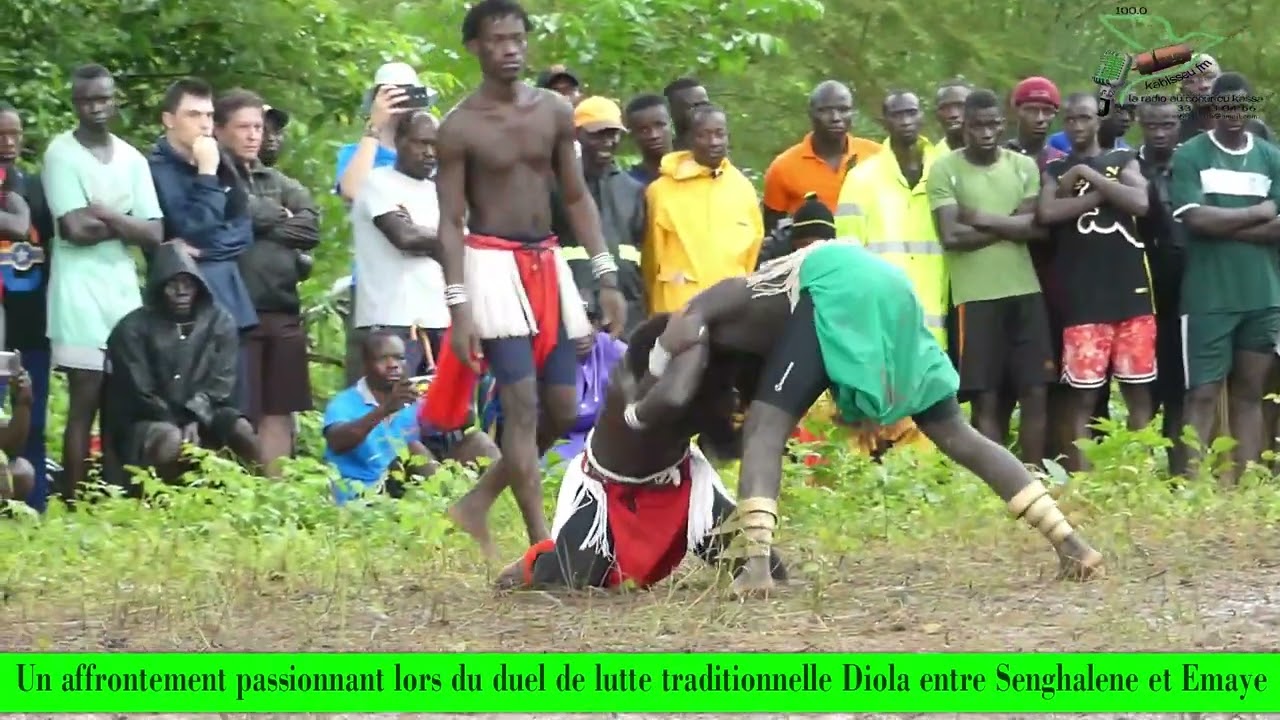 Un affrontement passionnant lors du duel de lutte traditionnelle Diola entre Senghalene et Emaye