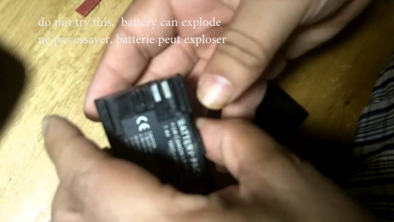 opening Canon battery lp-e6