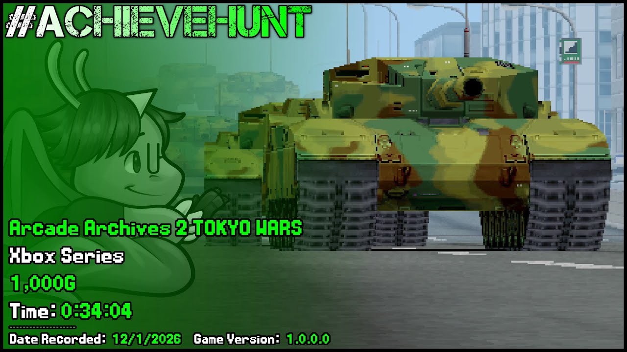 #AchieveHunt - Arcade Archives 2 TOKYO WARS (Xbox Series) - 1,000G in 34m 04s!