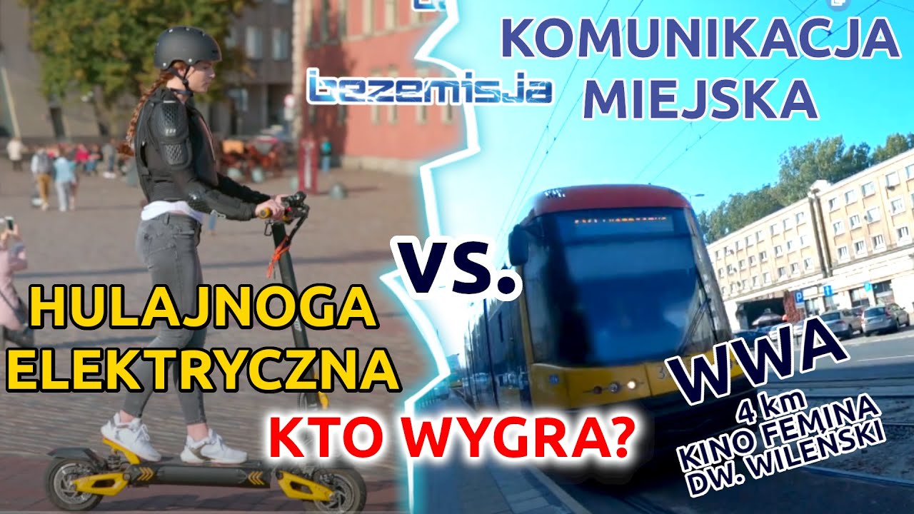 HULAJNOGA ELEKTRYCZNA vs KOMUNIKACJA MIEJSKA | WYŚCIG miejski | Kto wygra? | #Bezemisja E13