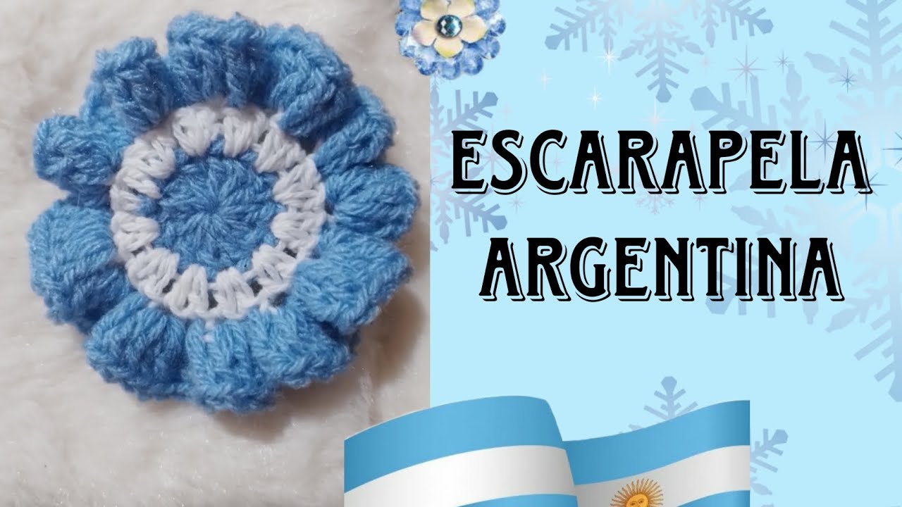 Escarapela tejida a crochet #crochet  #tejermehacefeliz #escarapela