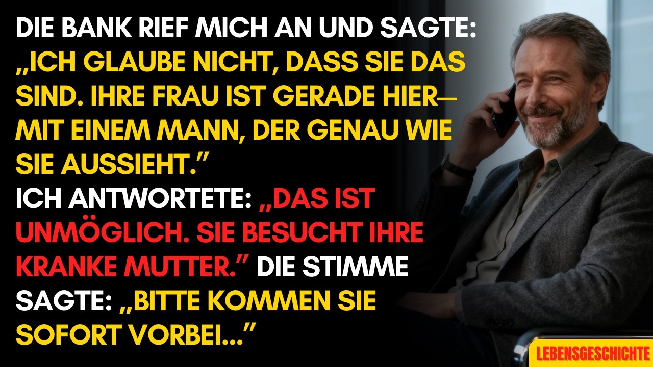 Die Bank rief an: „Ihre Frau ist hier mit einem Mann, der genau wie Sie aussieht...