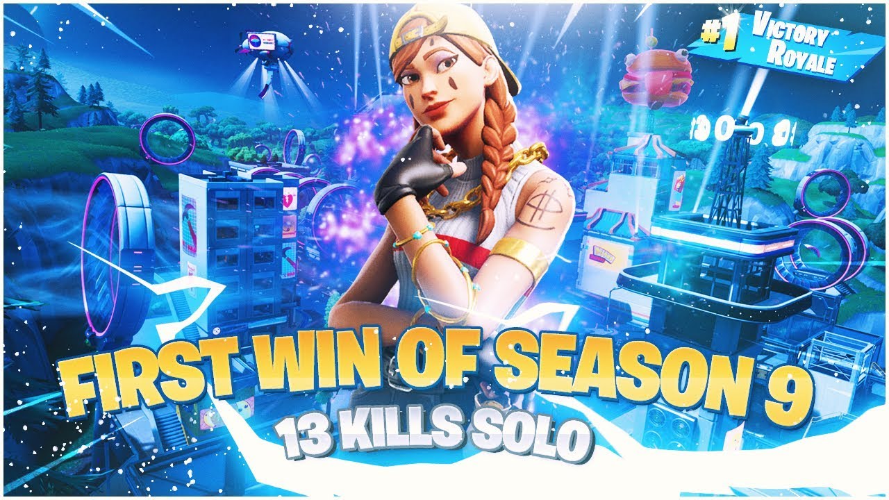 FIRST WIN OF FORTNITE SEASON 9 - 13 KILLS IN SOLOS