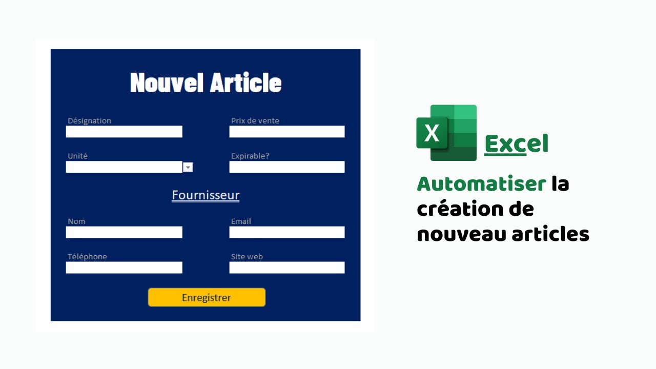 Comment automatiser la création d'articles sur Excel (étape par étape)