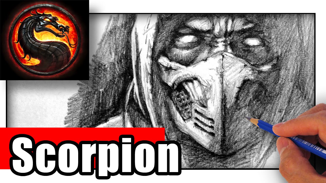 How to Draw Scorpion from Mortal Kombat with Pencil