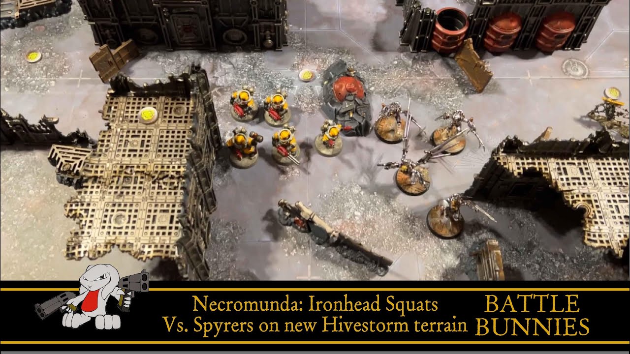 Necromunda Battle Report on New Kill Team Hivestorm Terrain. Squats Vs Spyrers. Ghast Harvest!