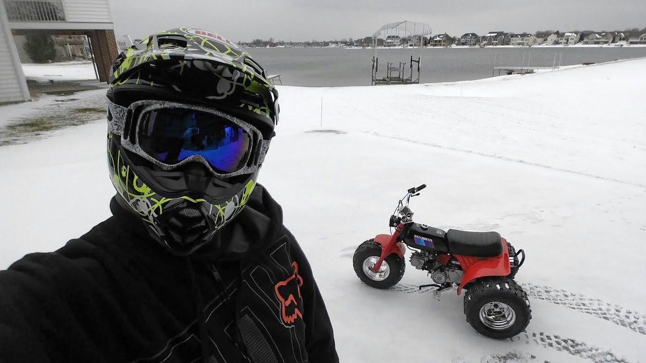 Honda ATC 70 114cc Romp in the Snow Part 1