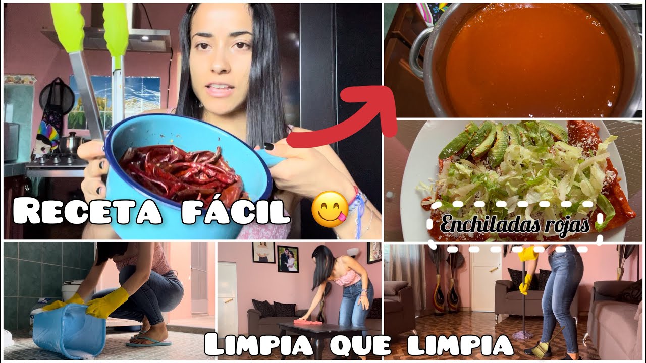 Receta súper fácil y ECONÓMICA| ENCHILADAS ROJAS DE QUESO|arruine el tapete de mi sala, limpieza!!