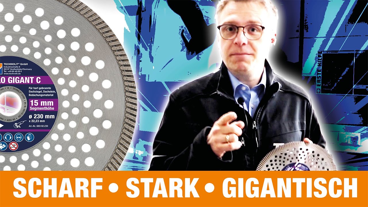 Diamanttrennscheibe für Dachziegel, Schiefer, Granit, Beton | Scharf - Stark - Gigantisch