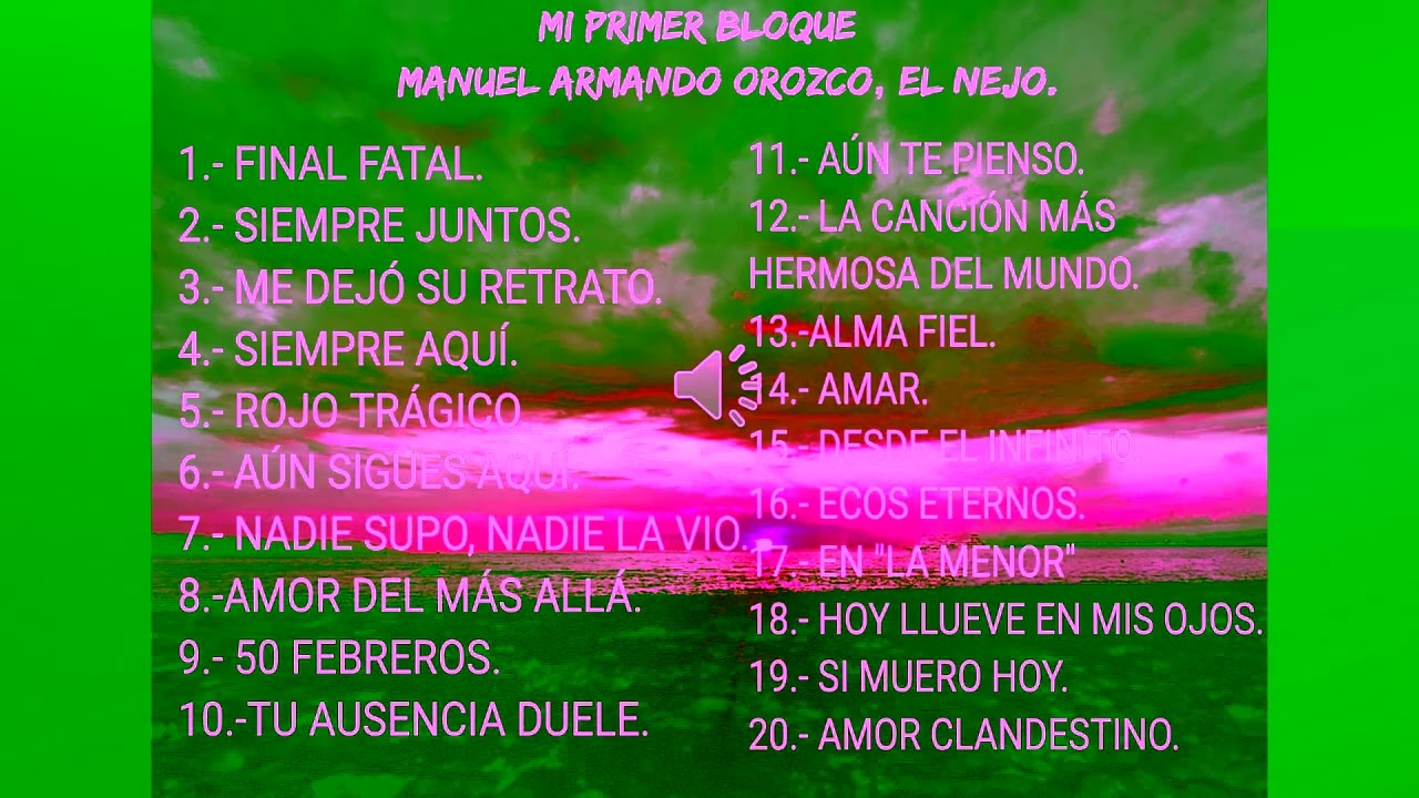 MI PRIMER BLOQUE DE CANCIONES