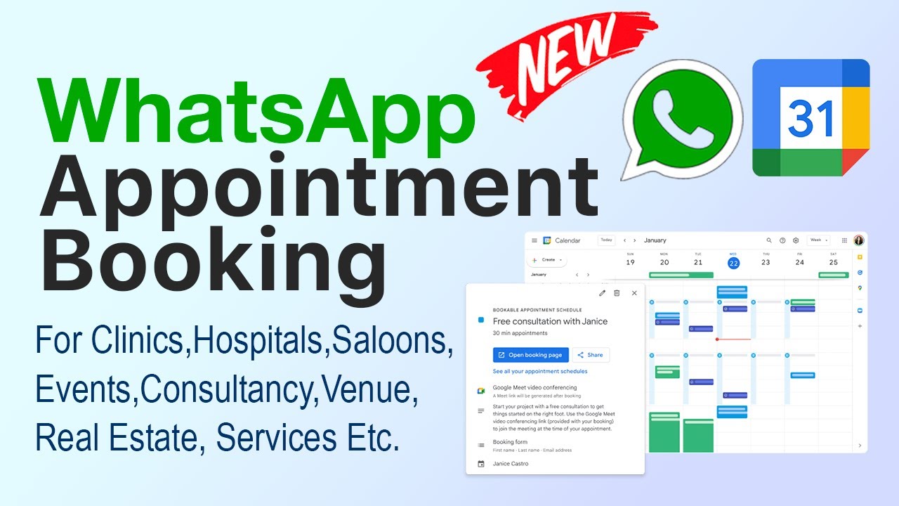 Appointment Booking System Using WhatsApp & Google Calendar - WhatsApp Automation