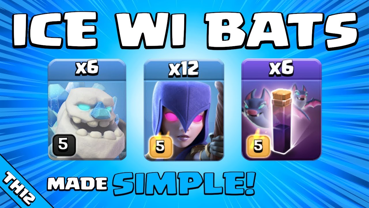 ICE GOLEMS + WITCHES + BATS = EPIC!!! TH12 Attack Strategy | Clash of Clans