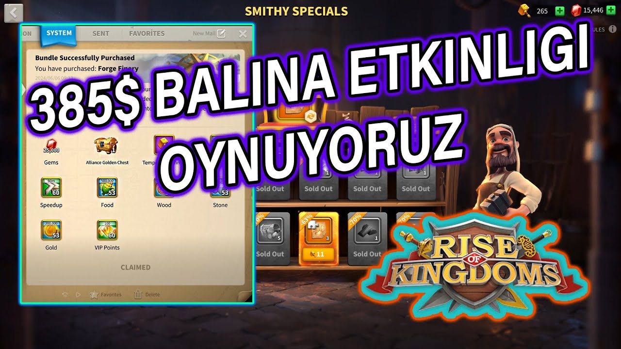 Rise Of Kingdoms - Çekiç Etkinliğini Max Oynuyoruz - Balinalar İçin Güzide Bir Etkinlik