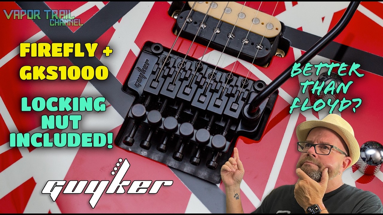 Guyker GKS1000 Bridge Install / Demo - Upgrade on Firefly EVH-style Guitar