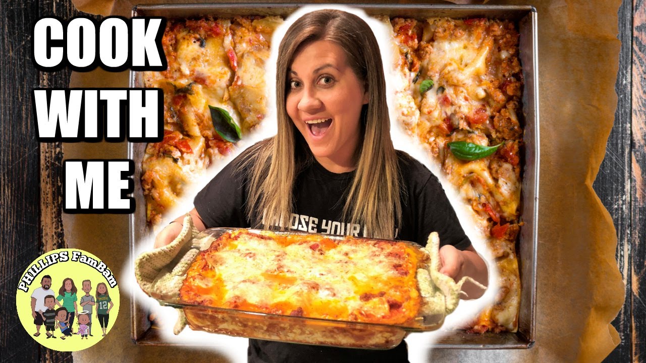 HOW TO MAKE LASAGNA with this EASY LASAGNA DINNER RECIPE | PHILLIPS FamBam COOK WITH ME