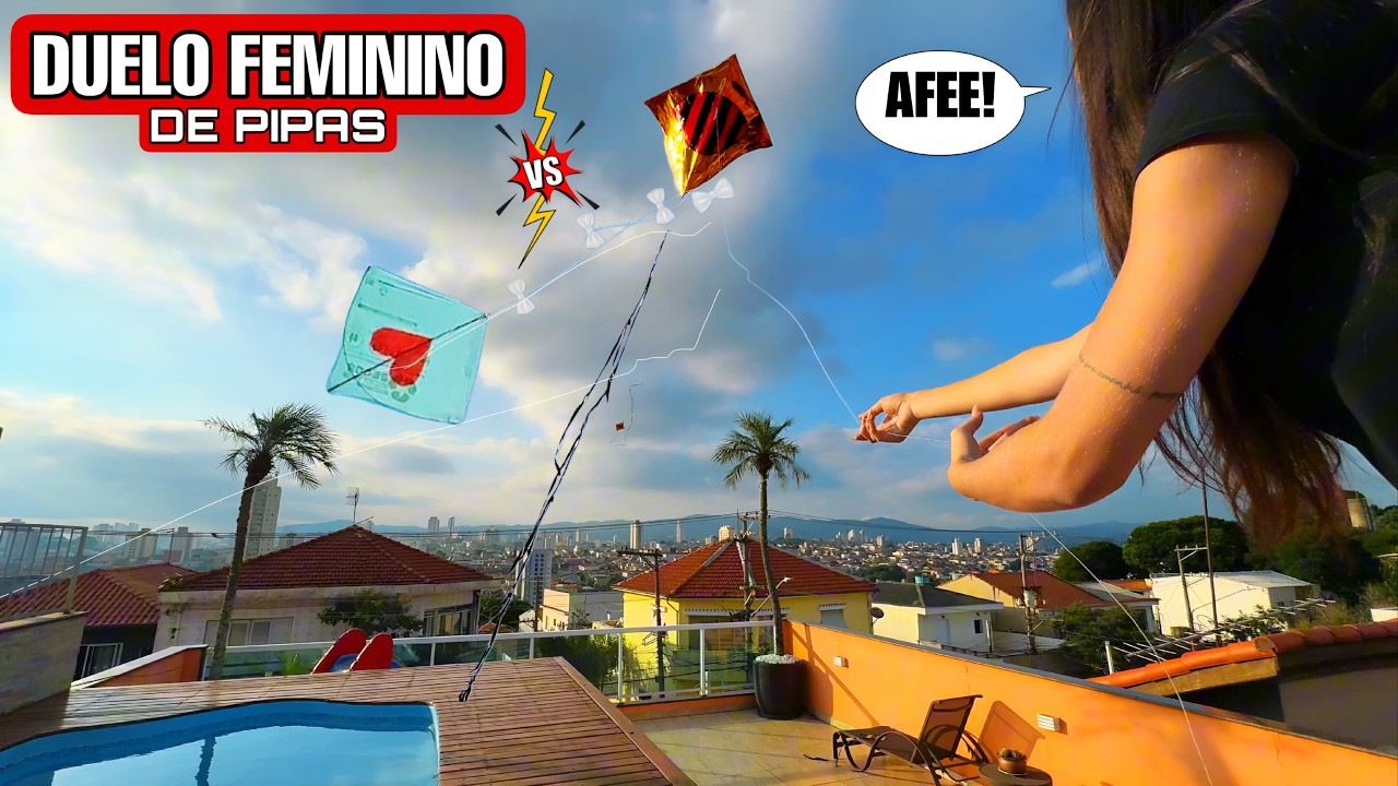 QUEM FIZER A MELHOR PIPA, VENCE! -  Desafiei Minha Irmã e Ela Surpreendeu!