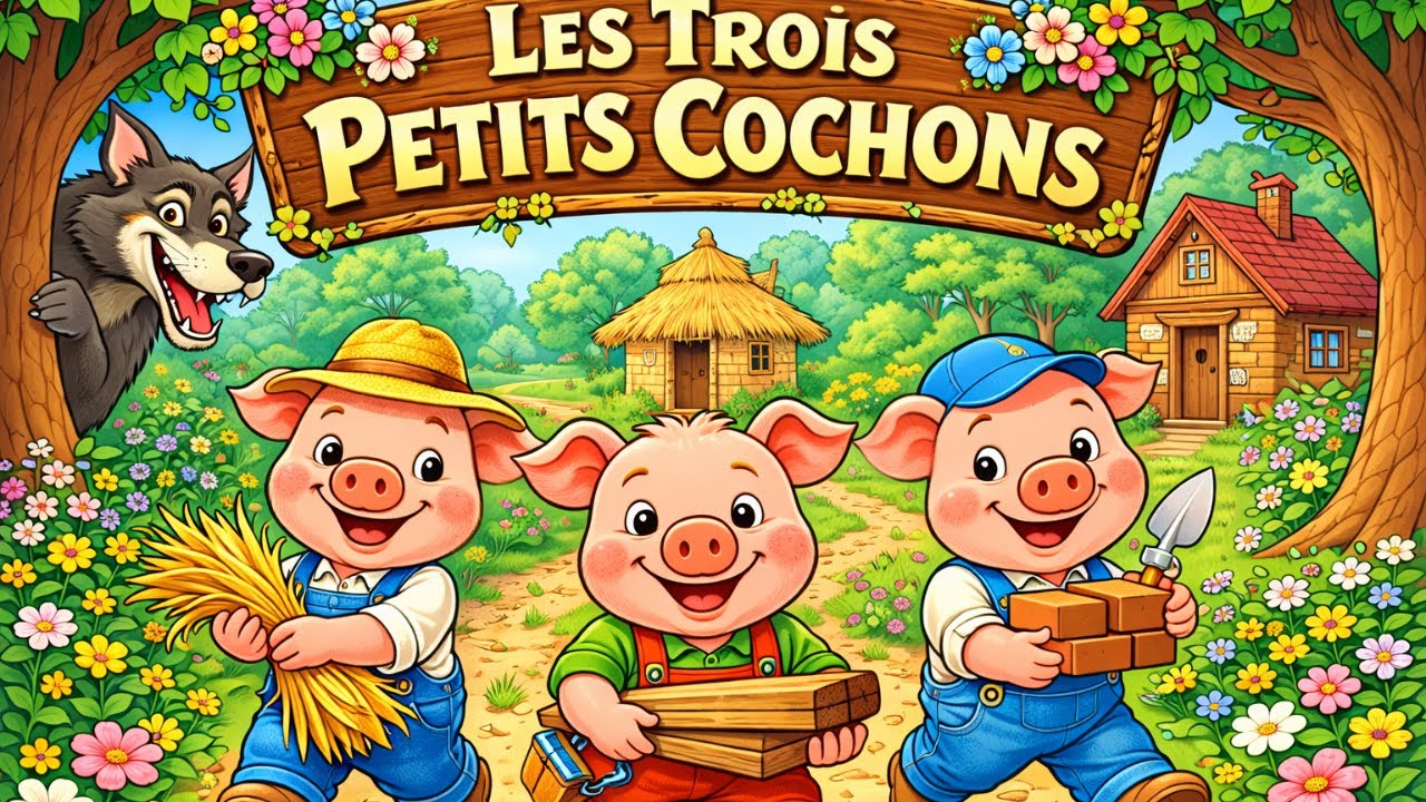Les Trois Petits Cochons 🐷 | Conte pour enfants en dessin animé