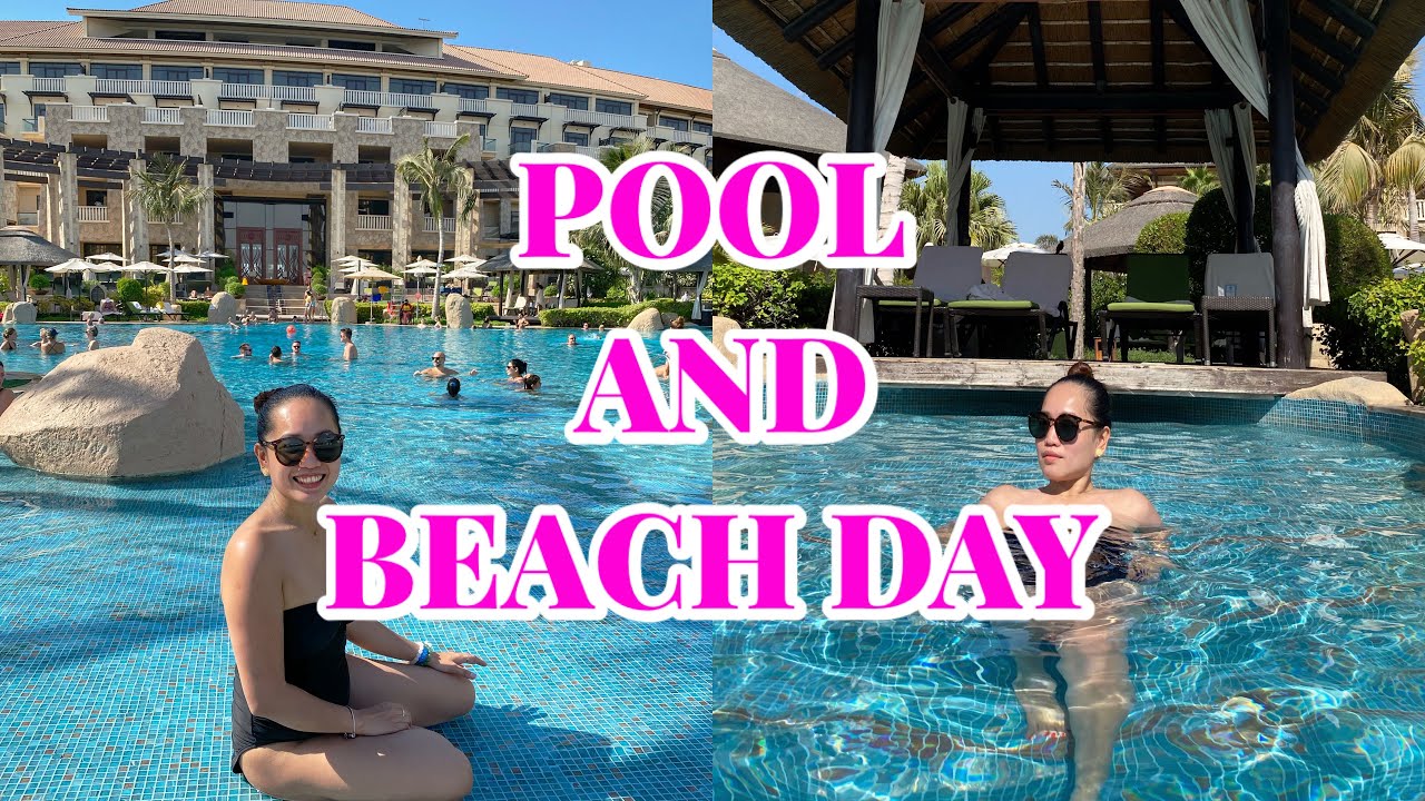 POOL AND BEACH DAY at SOFITEL THE PALM | Analou Pasa