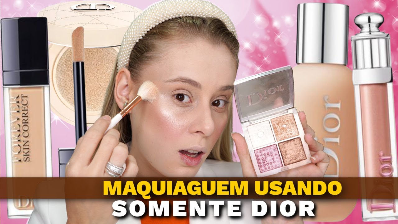 MAQUIAGEM COMPLETA usando a marca DIOR