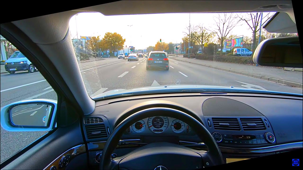 Mercedes Benz E55 //AMG / 5439ccm 500PS+ / POV DRIVE / Ingolstadt / Stadt & Autobahnfahrt