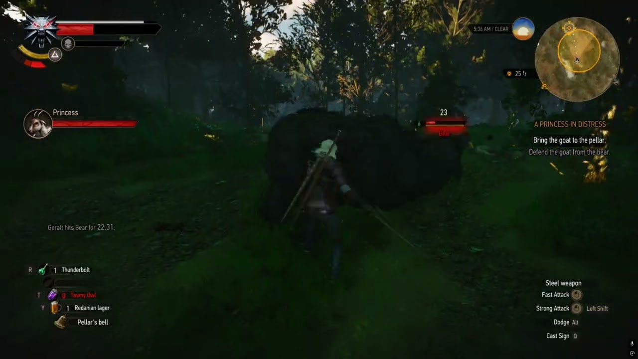 This Bear Almost Killed Me in Witcher 3! 😳⚔️&rdquo;