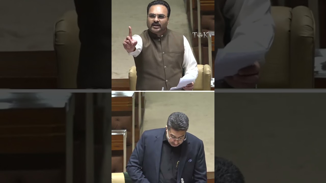 Фархан Ансари из MQM-P поднимает вопрос о кризисе занятости в Карачи, Таймур Талпур из PPP отвеча...