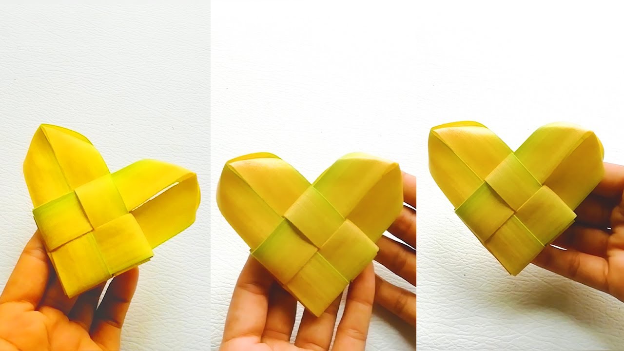 How To Make Coconut Leaf Heart | Coconut Leaves Crafts | Coconut Leaf Craft | Palm Leaf Heart