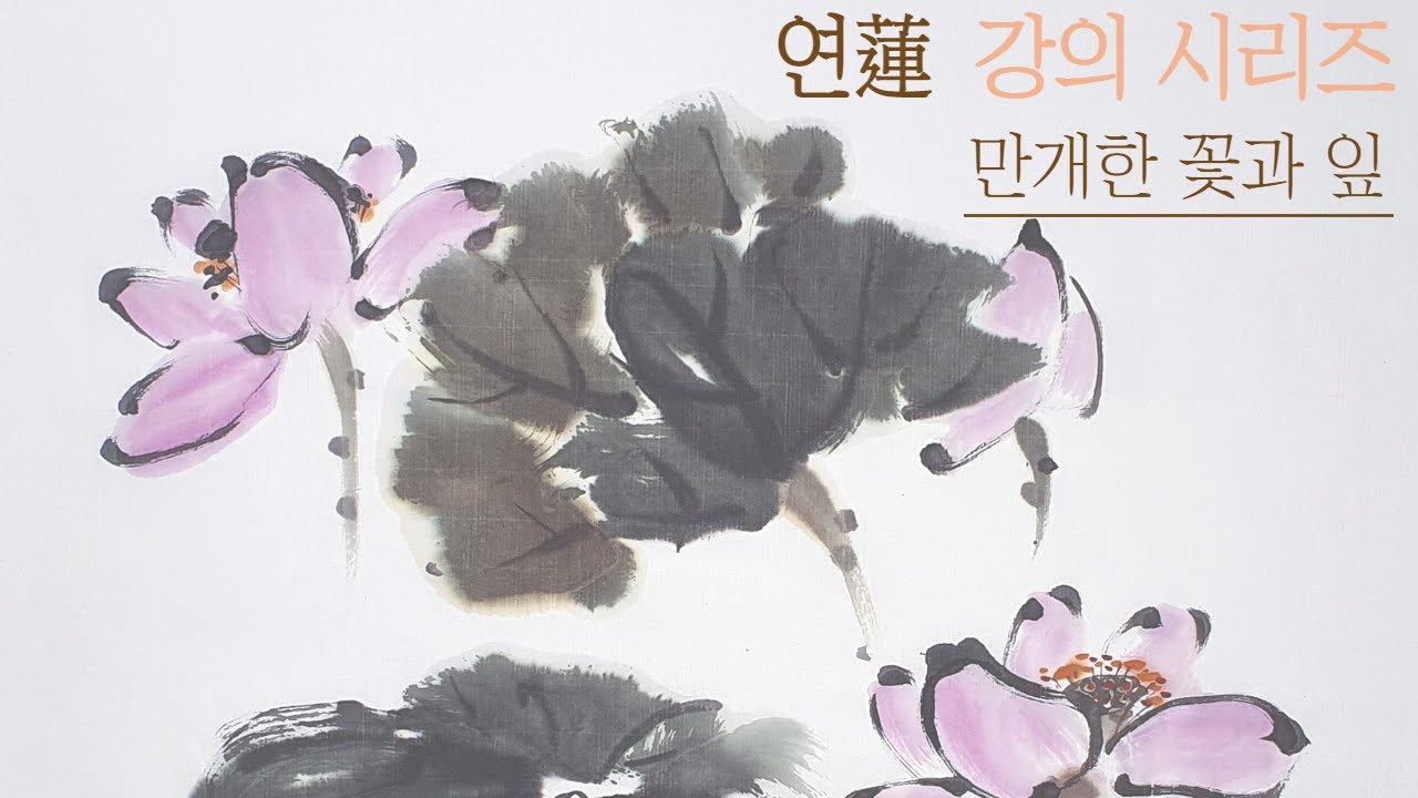 [연/蓮 강의 시리즈] 3. 활짝 핀  연꽃과 연잎/ 연꽃과 연잎 그리기의 가장 핵심