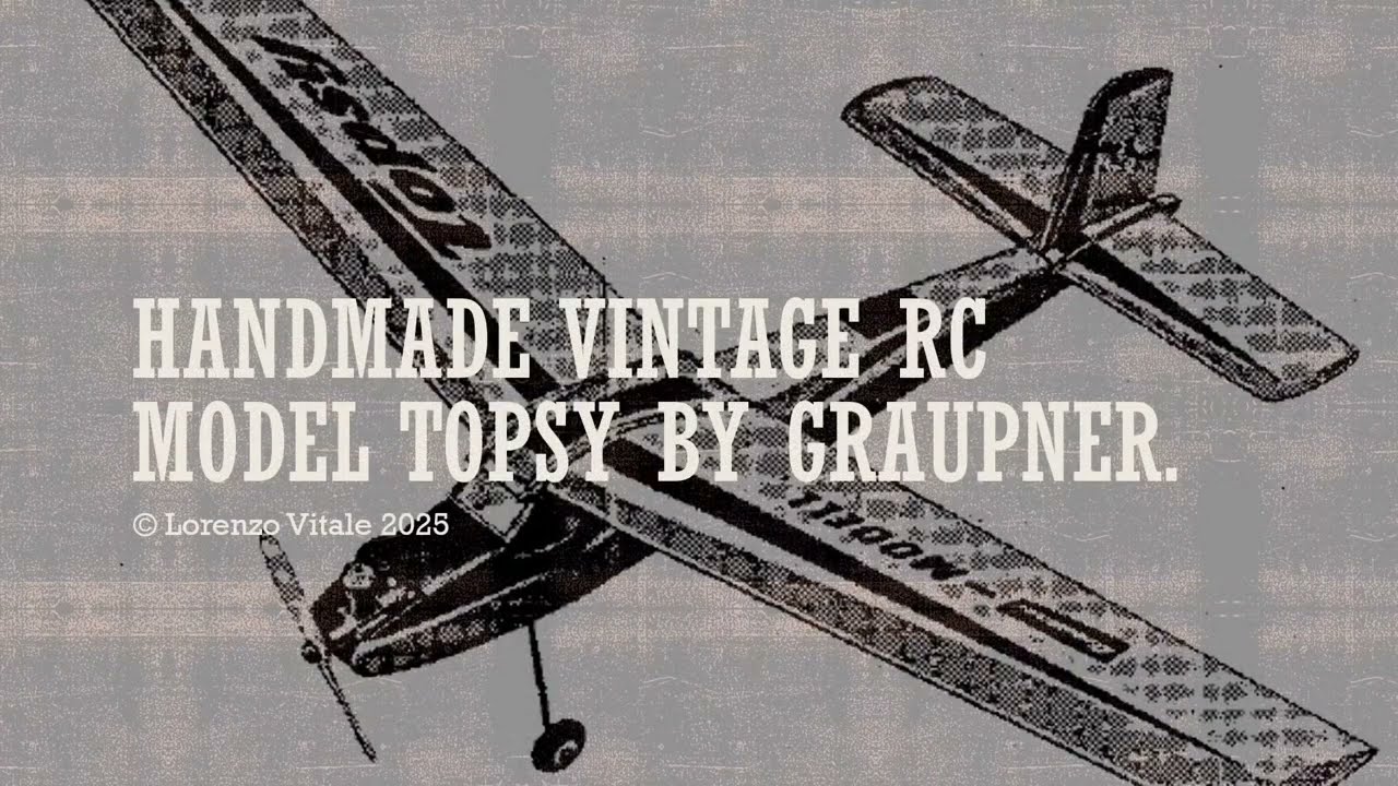 Handmade vintage RC model Topsy by Graupner
